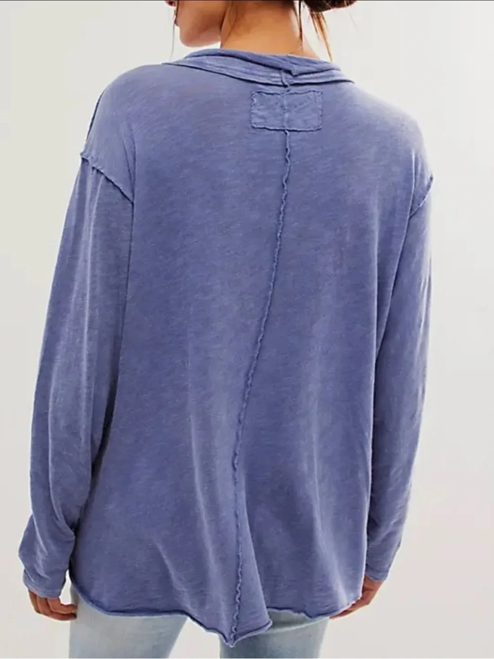 Free People We The Free Women's Prep Peri Long Sleeve Regan Tee Sz large
